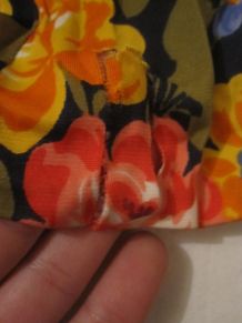 robe motif fleurs vintage 70