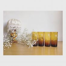 Verres à orangeade ambrés 