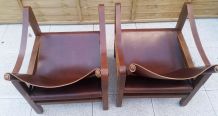 paire de fauteuils safari kaare klint 