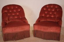 Fauteuils crapaud Terracotta