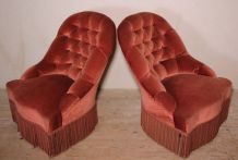 Fauteuils crapaud Terracotta