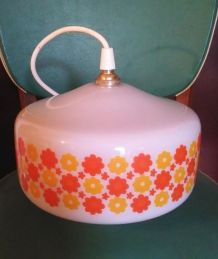 Lustre en opaline Années 60/70