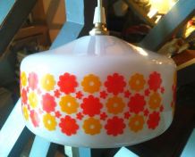 Lustre en opaline Années 60/70