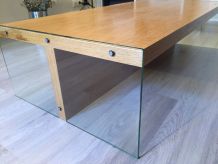 Table Basse Elegance Habitat / Chêne + Verre