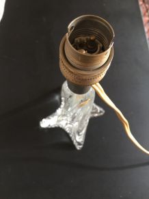 Lampe chevet vintage en cristal