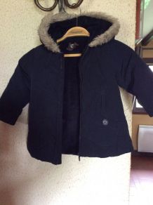 Manteau Marine avec capuche/fourrure 