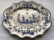 Grand plat en faience