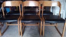 6 Chaises Baumann traineau 
