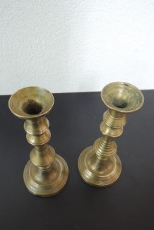 Paire de chandelier laiton