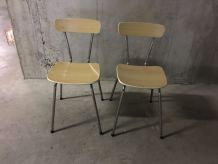 Paire de chaises en formica années 70