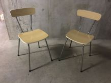 Paire de chaises en formica années 70