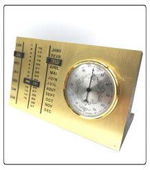 Calendrier perpétuel avec thermomètre