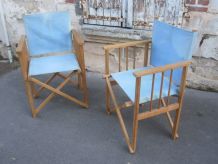 Paire de fauteuils pliant vintage