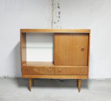 SOLDES -40% - Meuble vitrine teck vintage 1960's