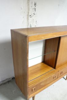 SOLDES -40% - Meuble vitrine teck vintage 1960's