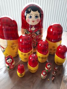 Grande poupée russe matriochka 15 pièces 