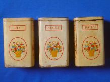Lot  de  3 boites  en fer , vintage