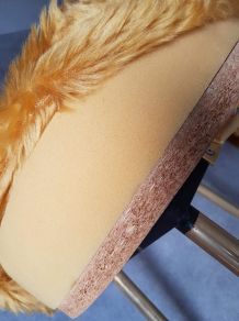 paire de chaises moumoute Pelfran en fourrure synthétique