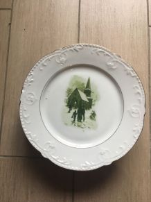 6 assiettes anciennes en porcelaine avec décors