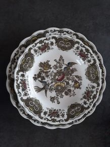 Lot de 2 assiettes Porcelaine Ridgway Staffordshire Windsor