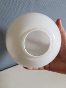 lampadaire  opalines pied métal chromé année 1974