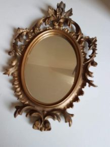 petit miroir ancien rocaille doré style classique