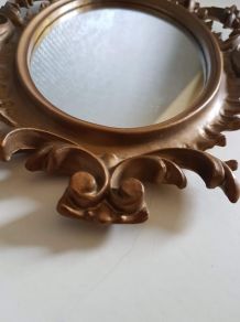 petit miroir ancien rocaille doré style classique