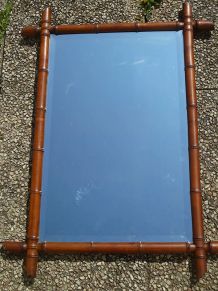 grand miroir imitaion bambou  ancien,vintage