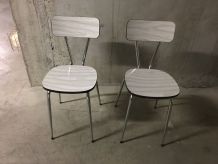 Paire de chaises en formica années 60