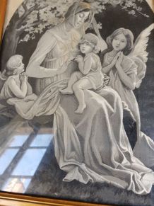 image tissée Lyon, Vierge à l'enfant, Sonrel
