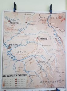 cartes géographiques scolaires Rossignol des années 50 
