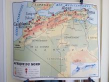 carte géographique scolaire Rossignol des années 60