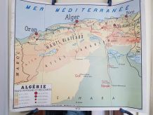 carte géographique scolaire Rossignol des années 60