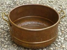 jardiniere, cache-pot en cuivre, ancien