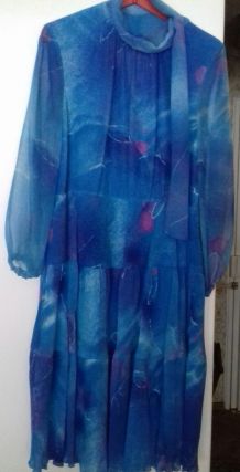robe bleue marque verena   vintage