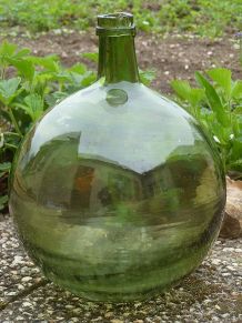 dame jeanne en verre , vintage