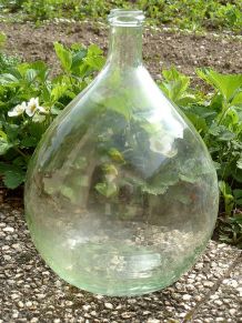 dame jeanne en verre  6L, ancienne