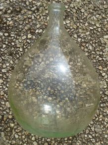 dame jeanne en verre  6L, ancienne