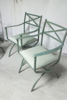 Série 6 fauteuils et chaises vintage P.Vandel