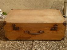 valise  en bois  ancienne , vintage