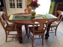 4  chaises en hêtre assise paille