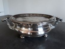 Ancien chauffe plat  en métal argenté