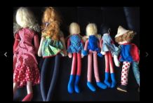 Lot poupées et clown vintage 