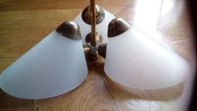 Luminaire années 50 à 3 tulipes
