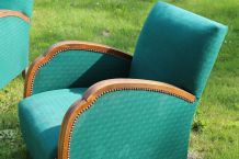 Paire de Fauteuils club art déco années 1950
