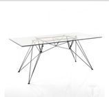 Table neuve design italien verre trempe 
