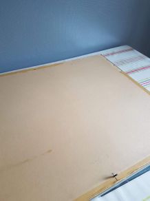 tableau canevas vintage style Lurcat soleil et poissons 