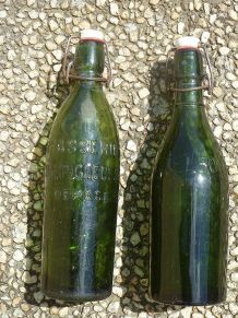 lot de 2 bouteilles anciennes de bière