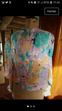 Chemisier vintage satiné 