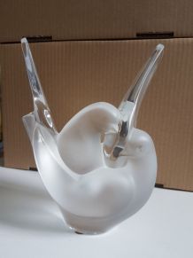 Vase Lalique 2 colombes 